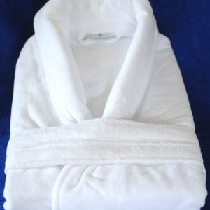 White Velour Bath Robe