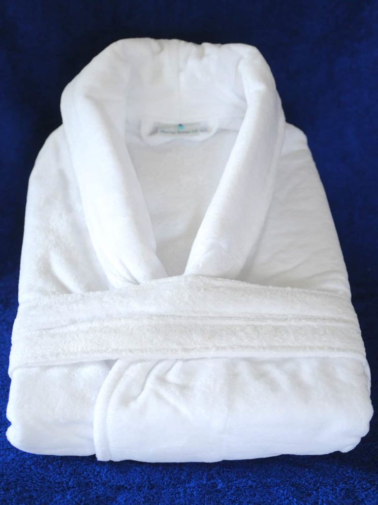 White Velour Bath Robe